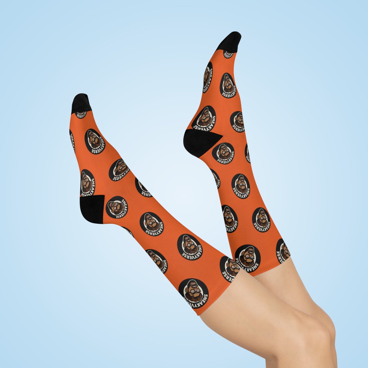 Cushioned Crew Socks SneakyVerse Orange