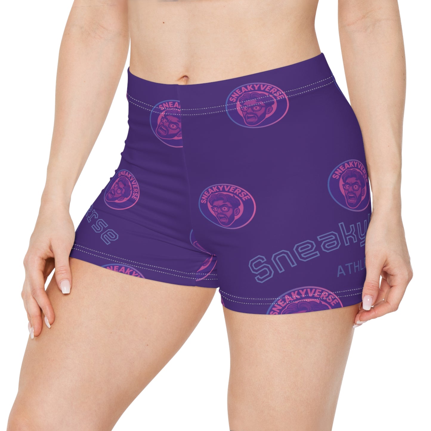 Women's Shorts SneakyVerse Athletics Shout Purple