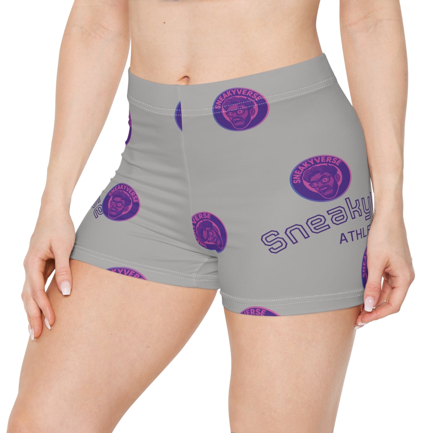 Women's Shorts SneakyVerse Athletics Shout Gray gradient