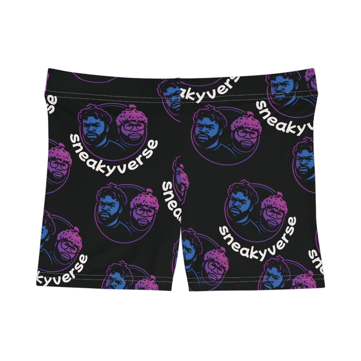 Women's Shorts SneakyVerse Records gradient black