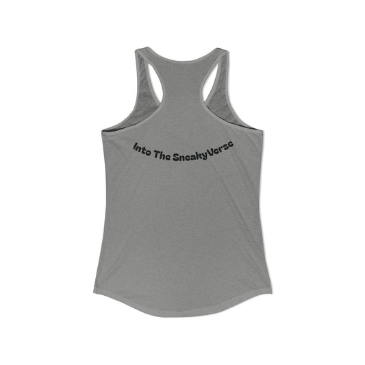 Ladies' Racerback Tank SneakyVerse Shout logo 2 sides