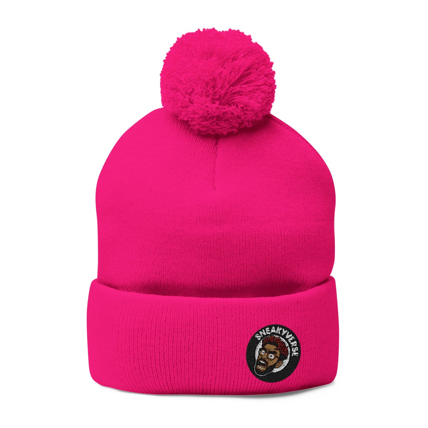 Pom-Pom Beanie SneakVerse Shout logo (17 colors)