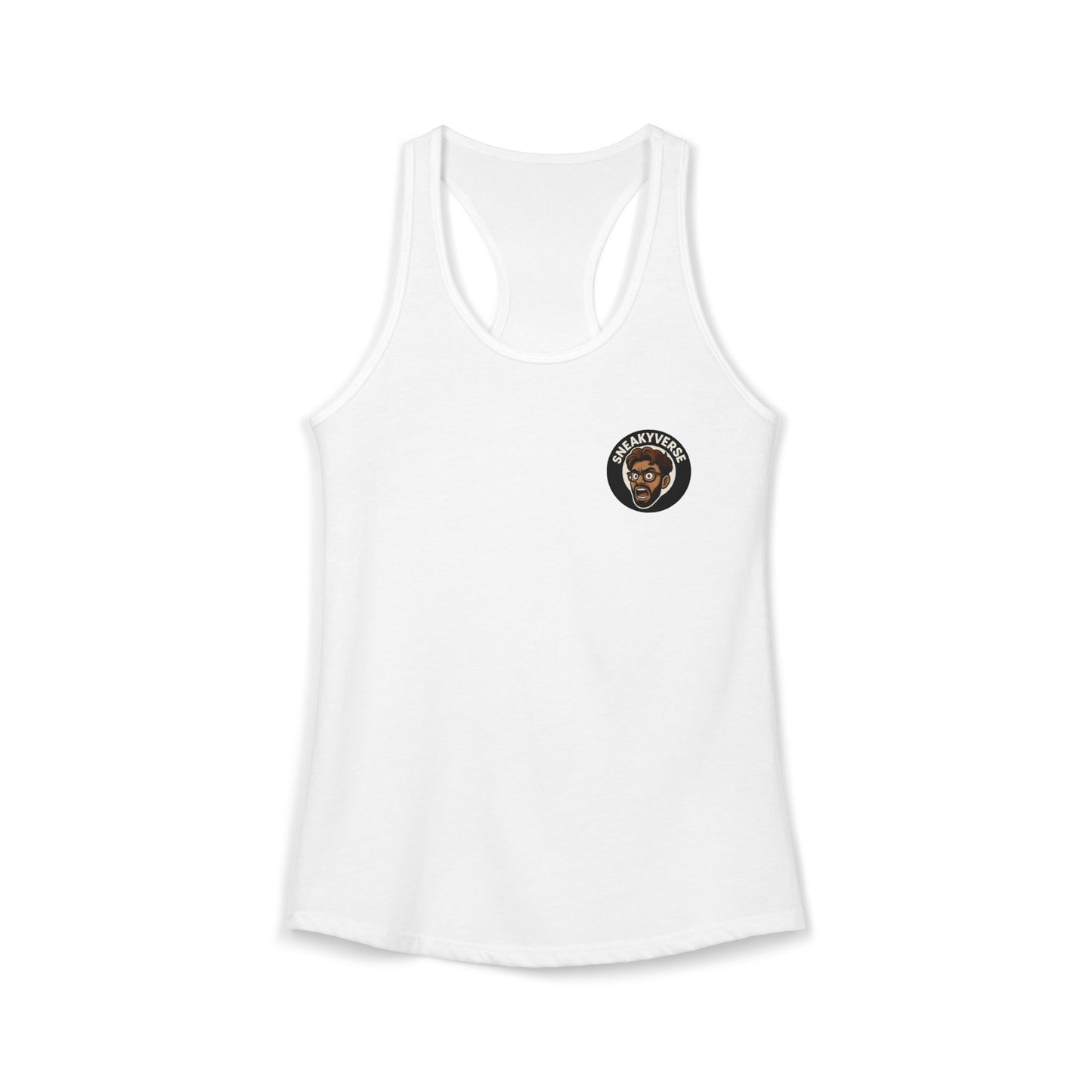 Ladies' Racerback Tank SneakyVerse Shout logo 2 sides