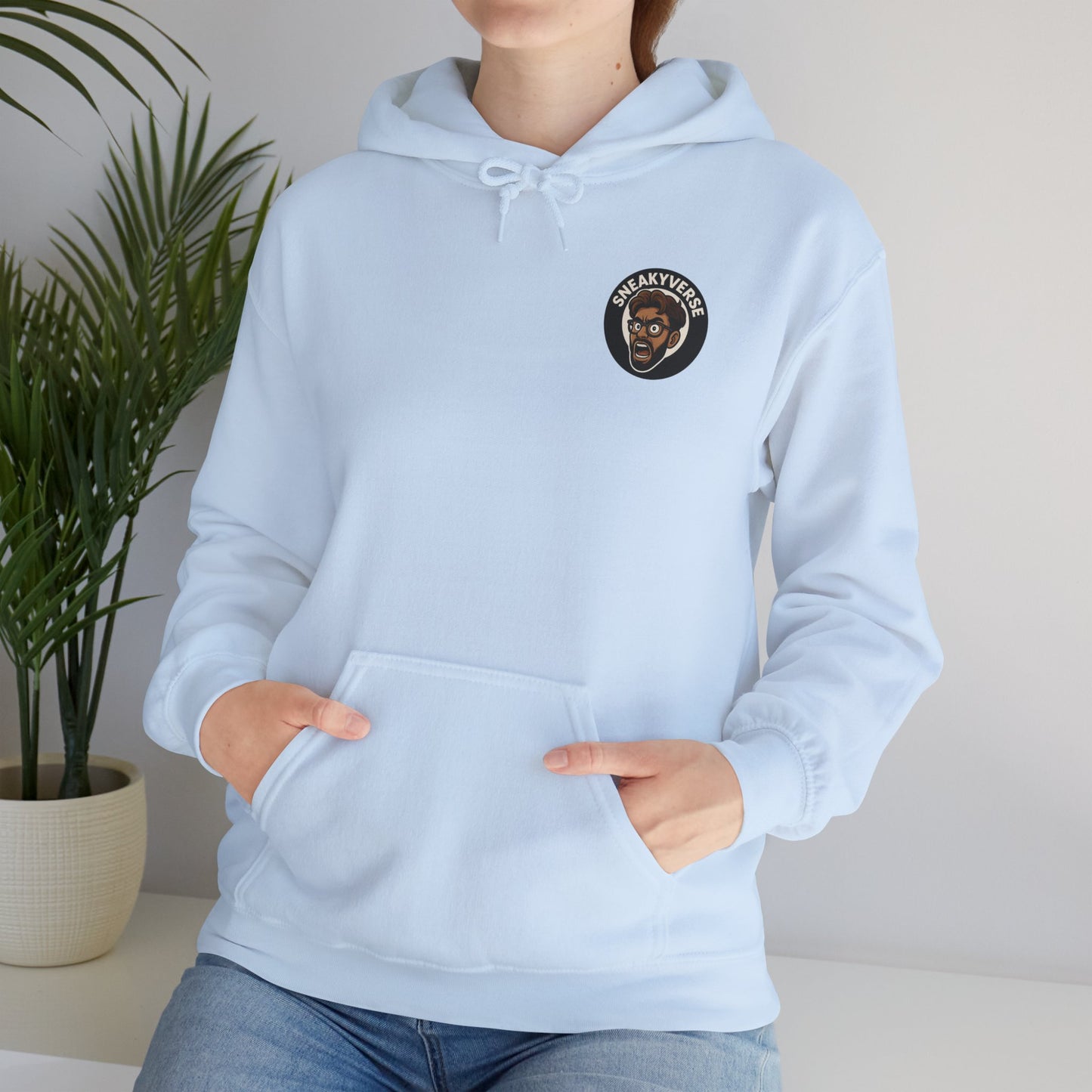 Medium Weight Hoodie Shout logo front (12 colors)