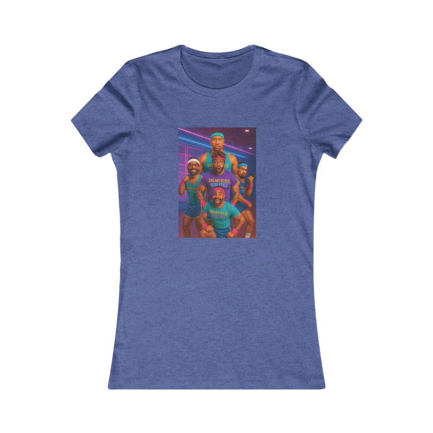 Ladies Slimfit Tee Sneakyverse Athletics Retro Musclemen 2 sides