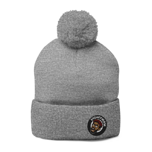 Pom-Pom Beanie SneakVerse Shout logo (17 colors)