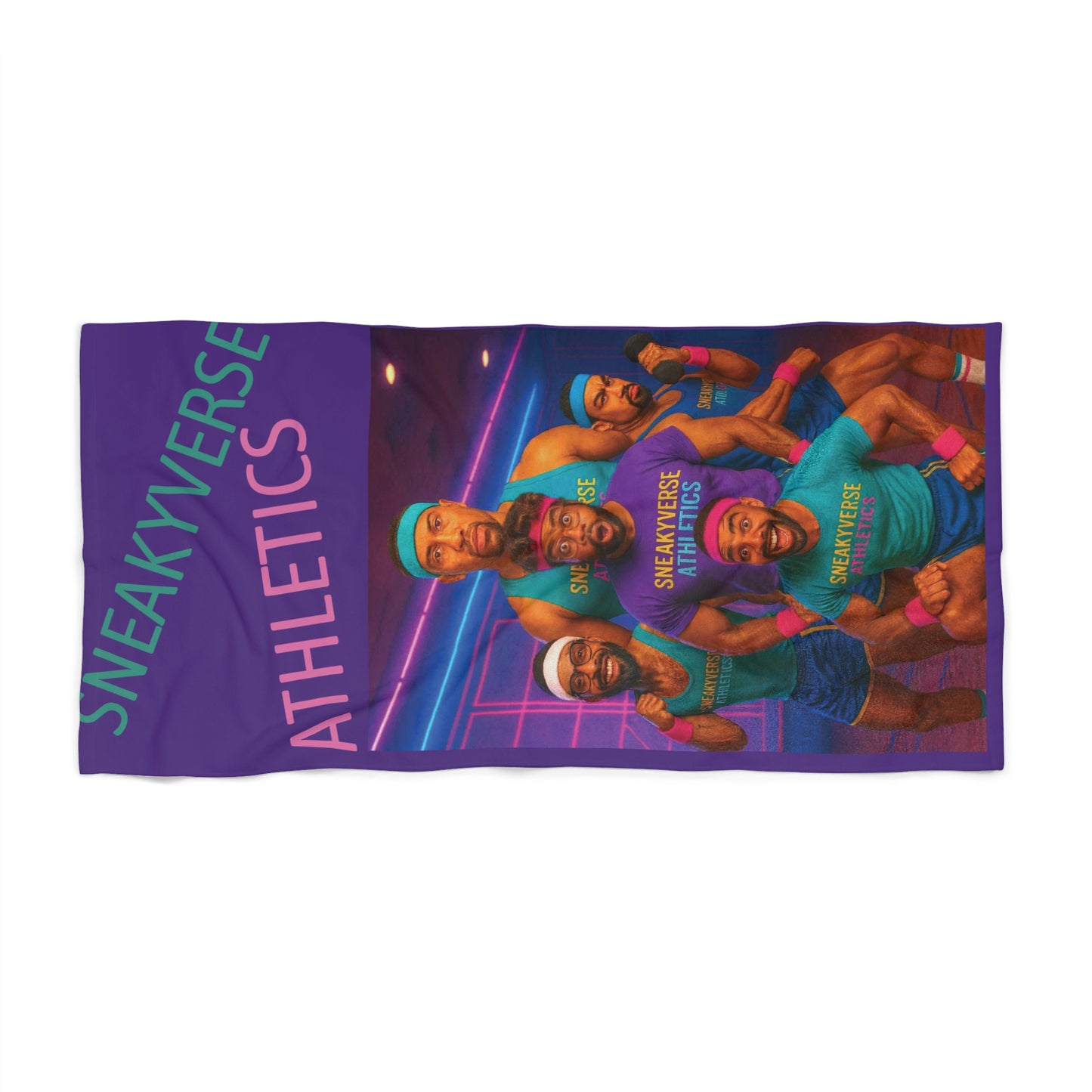 Beach Towel SneakyVerse Athletics Retro Gym