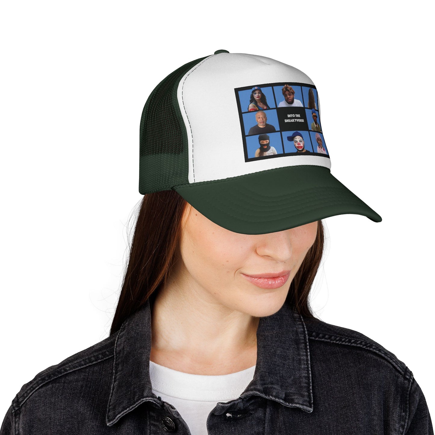 Trucker-Style Mesh Snapback Cap SneakyVerse Bunch (25 colors)