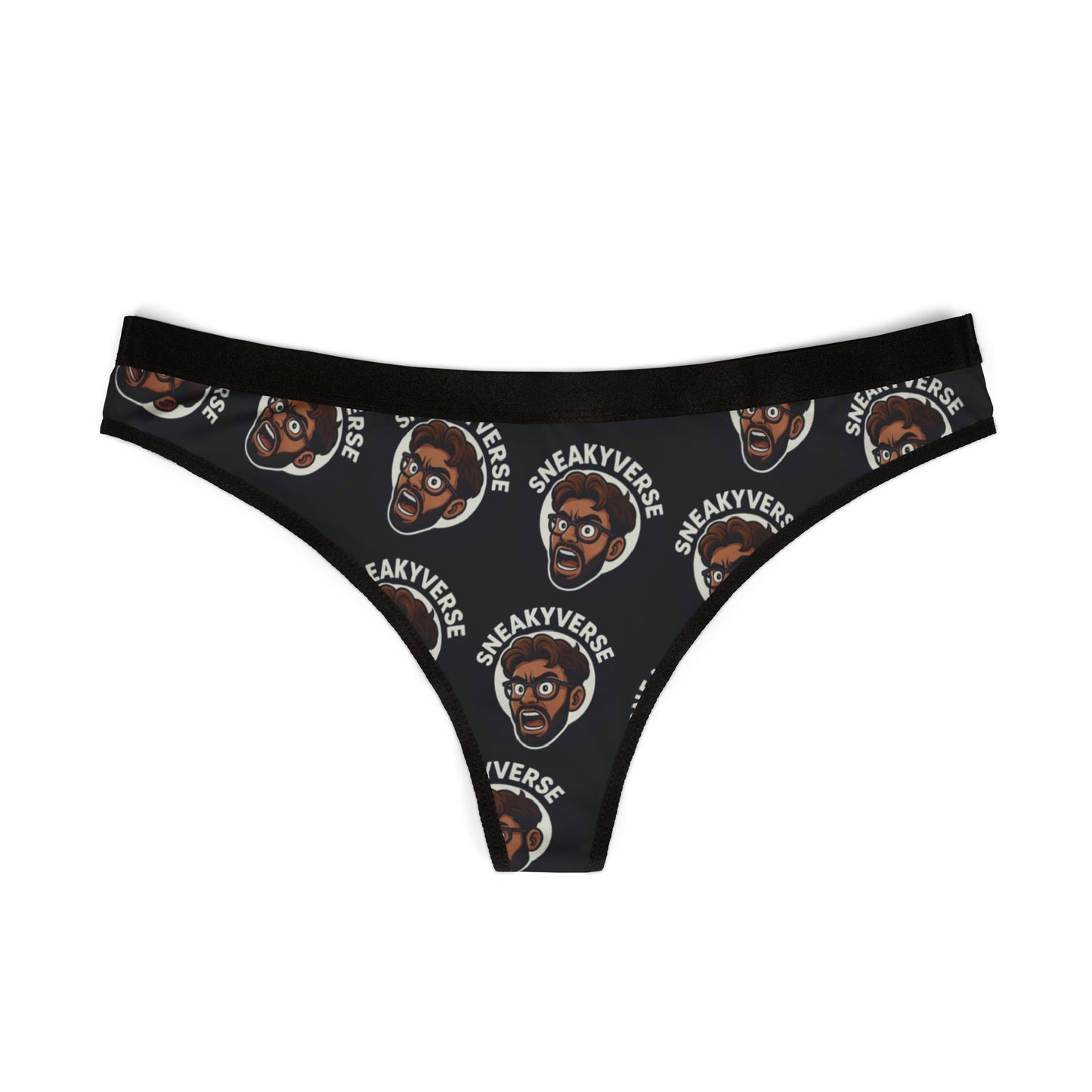 Women's Thong SneakyVerse Shout Black