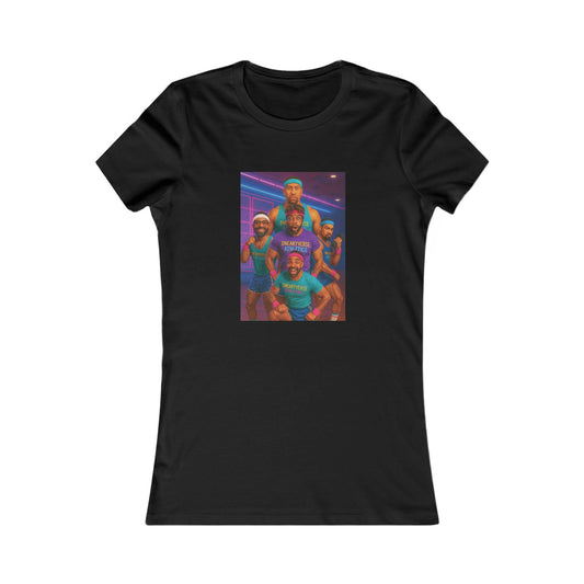 Ladies Slimfit Tee Sneakyverse Athletics Retro Musclemen 2 sides