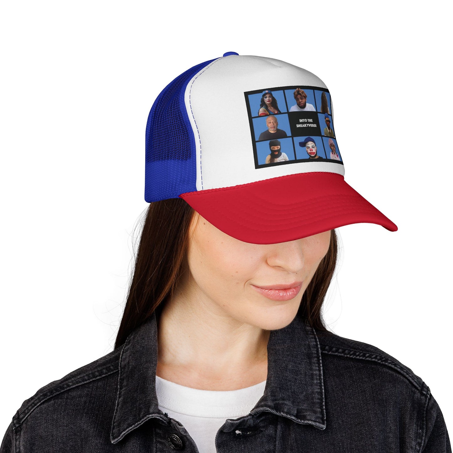 Trucker-Style Mesh Snapback Cap SneakyVerse Bunch (25 colors)
