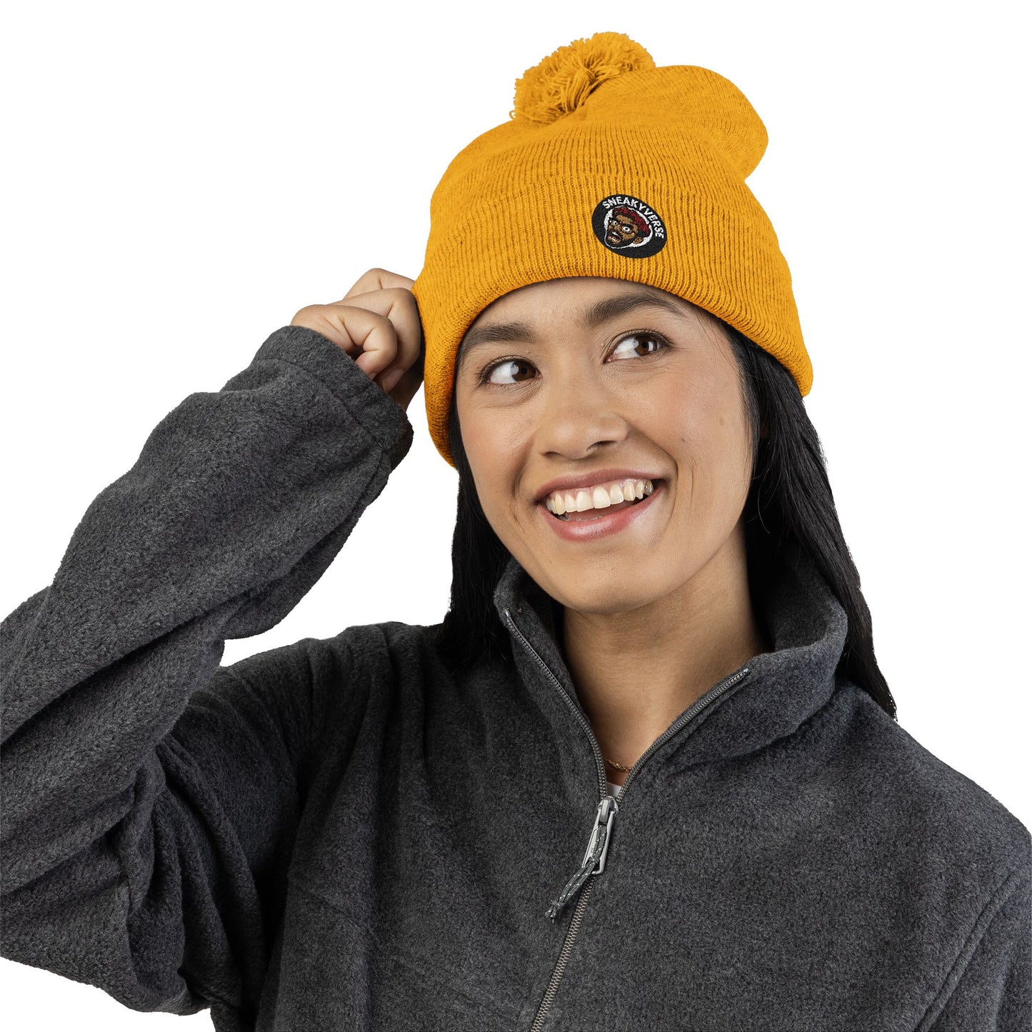 Pom-Pom Beanie SneakVerse Shout logo (17 colors)