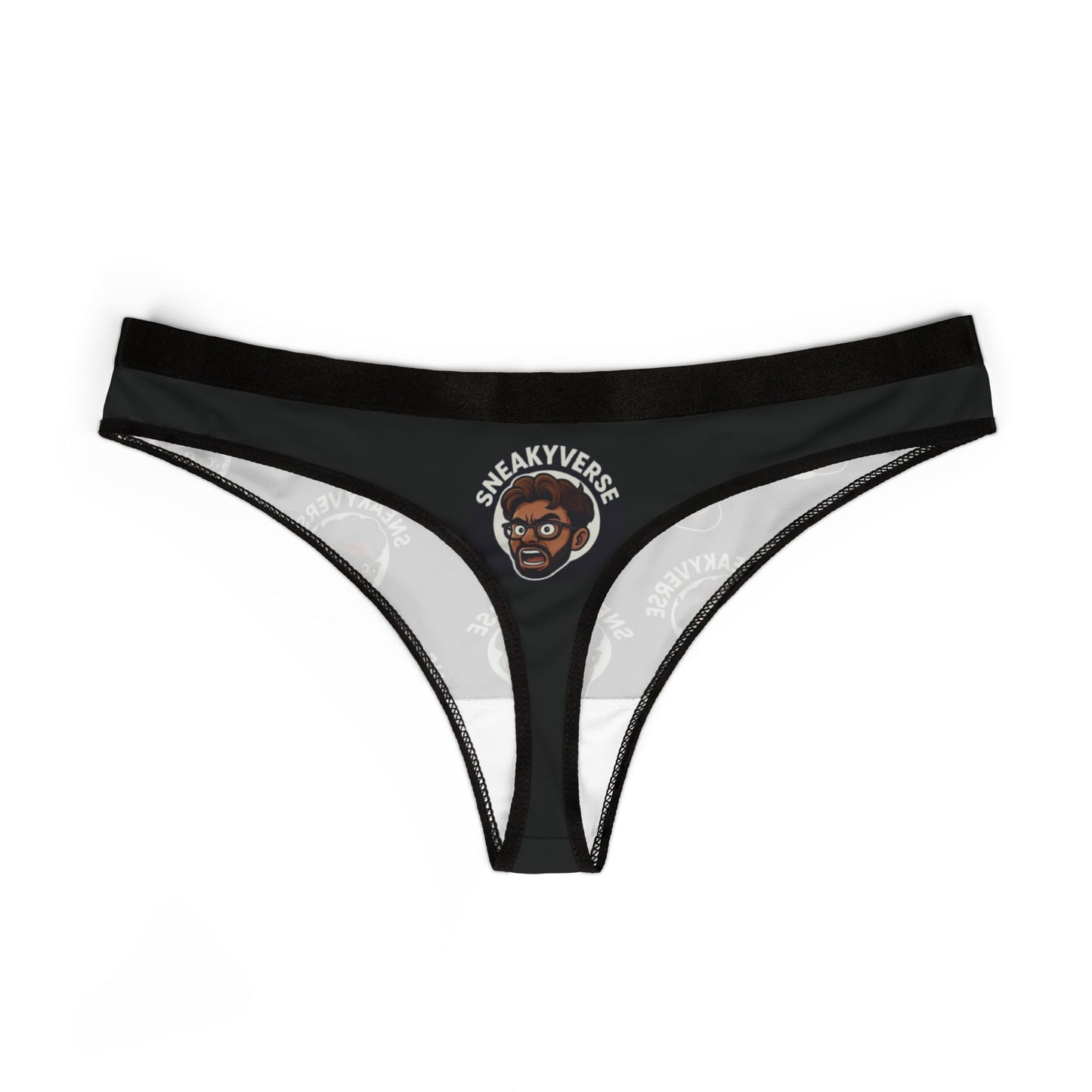 Women's Thong SneakyVerse Shout Black