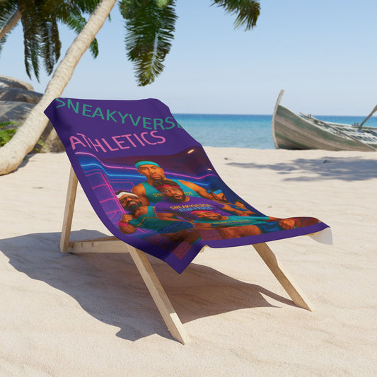 Beach Towel SneakyVerse Athletics Retro Gym