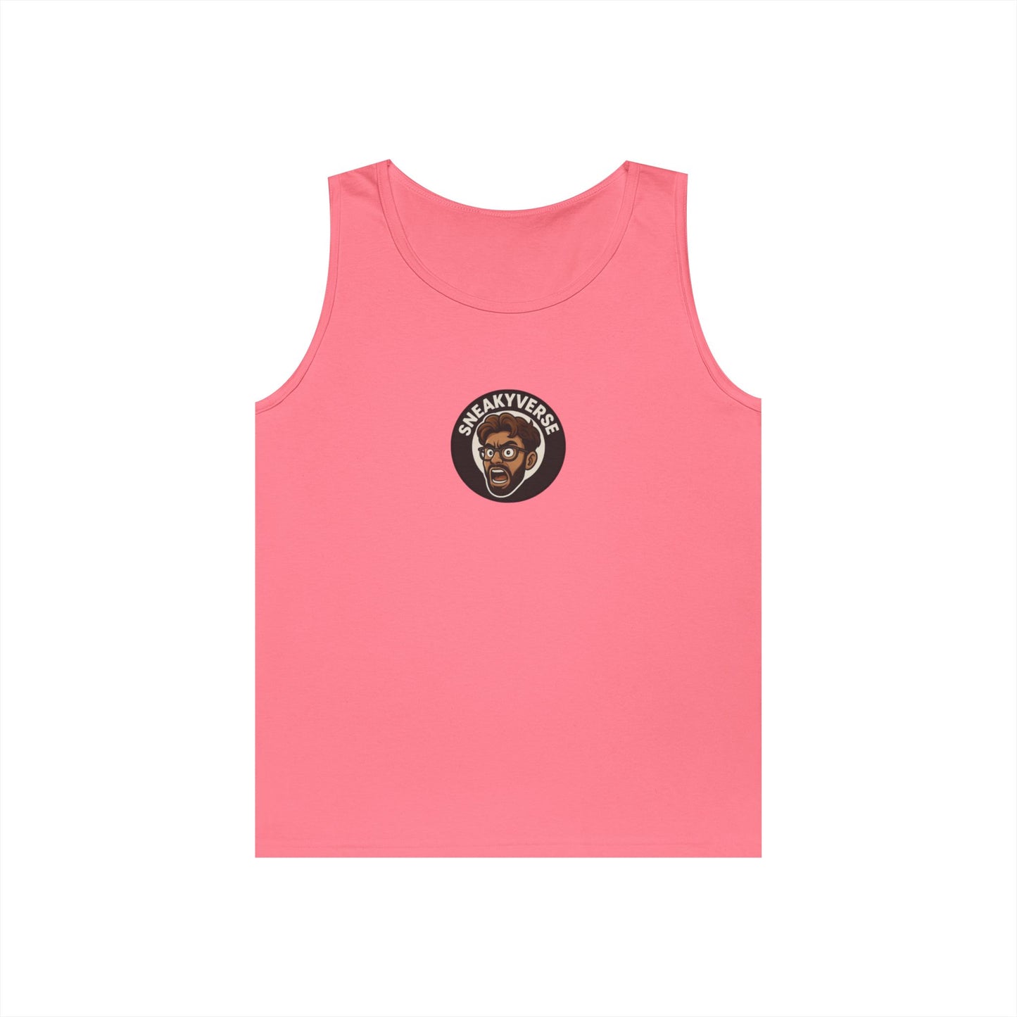 Unisex Heavy Cotton Tank Top Sneakyverse Shout front (10 colors)