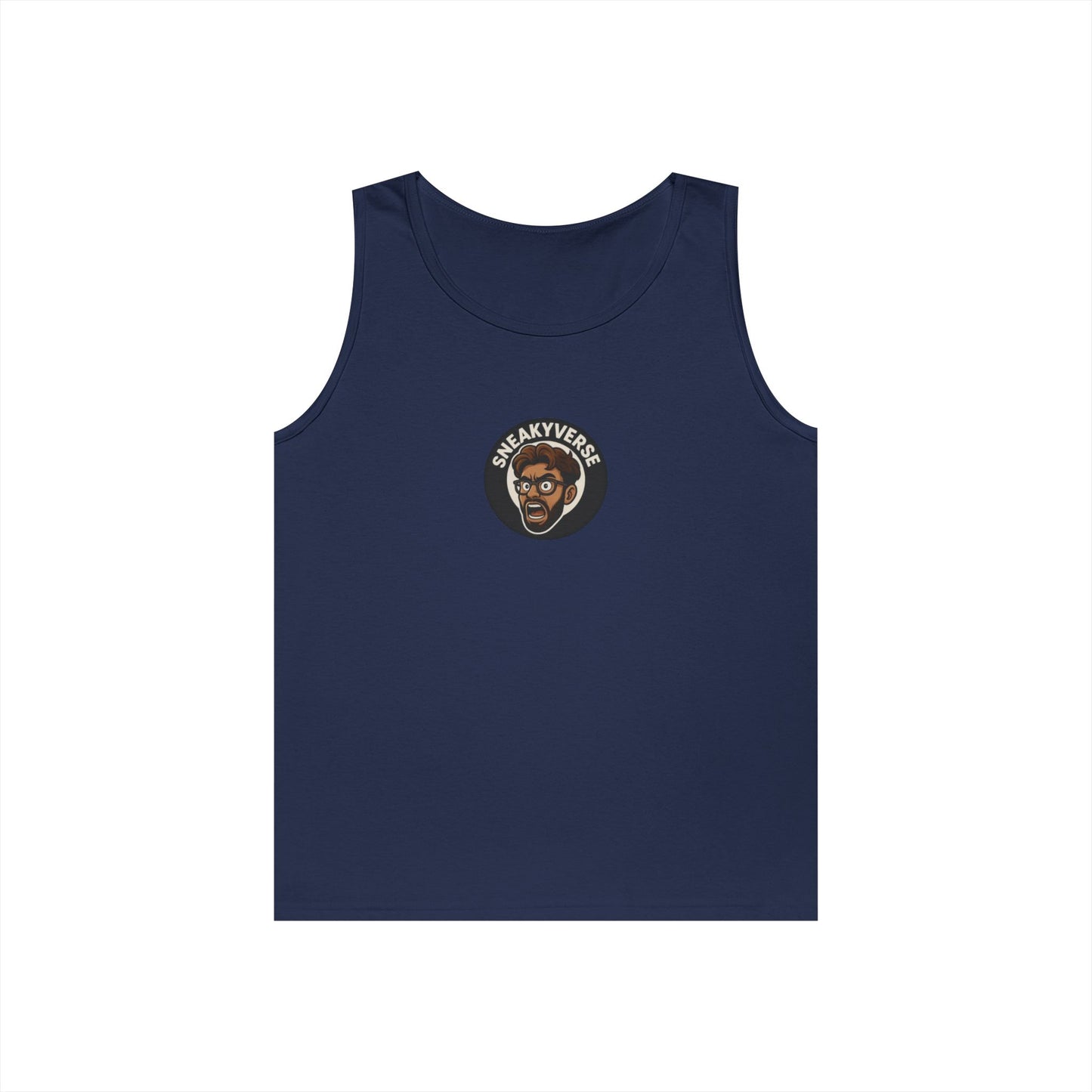 Unisex Heavy Cotton Tank Top Sneakyverse Shout front (10 colors)