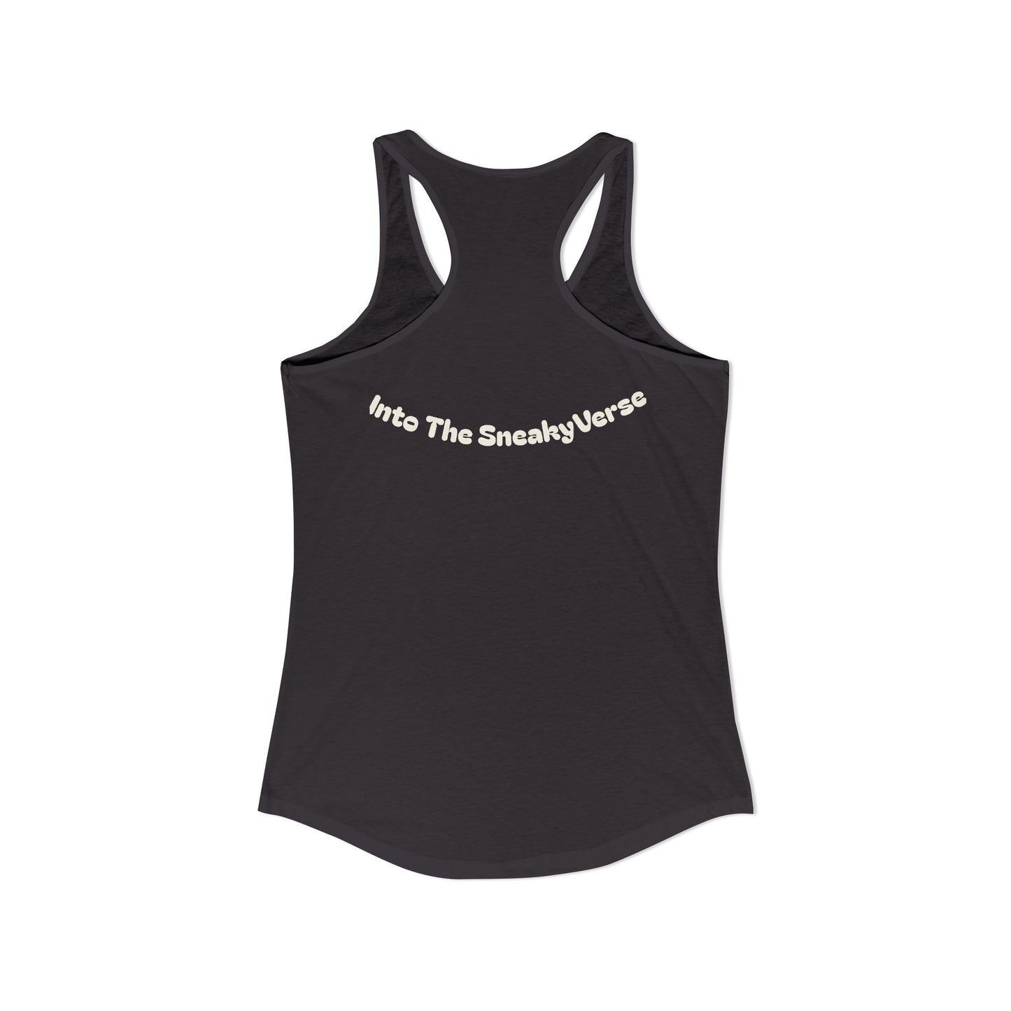 Ladies' Racerback Tank SneakyVerse Shout logo 2 sides