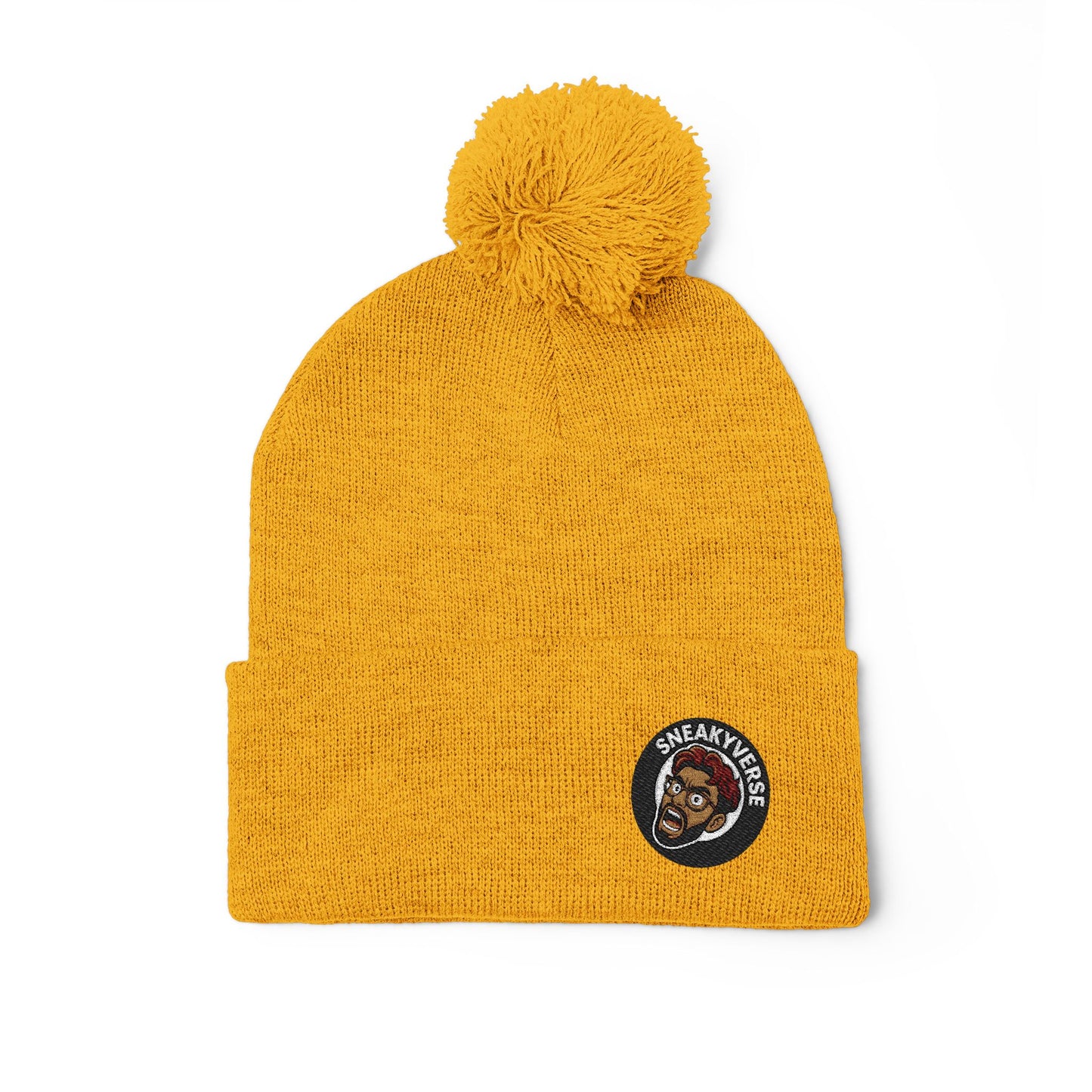 Pom-Pom Beanie SneakVerse Shout logo (17 colors)