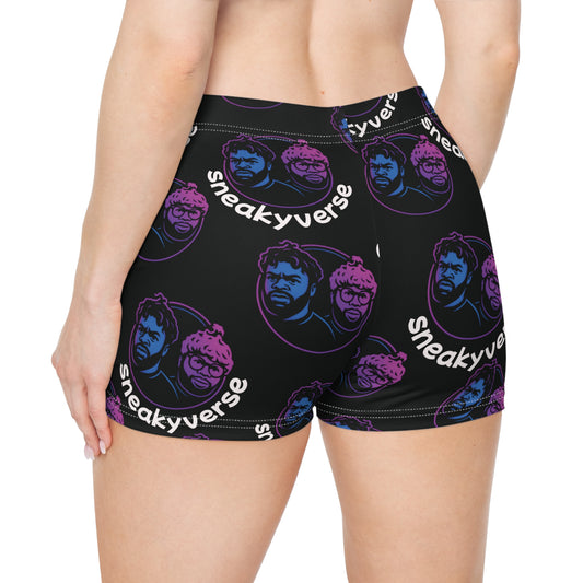 Women's Shorts SneakyVerse Records gradient black