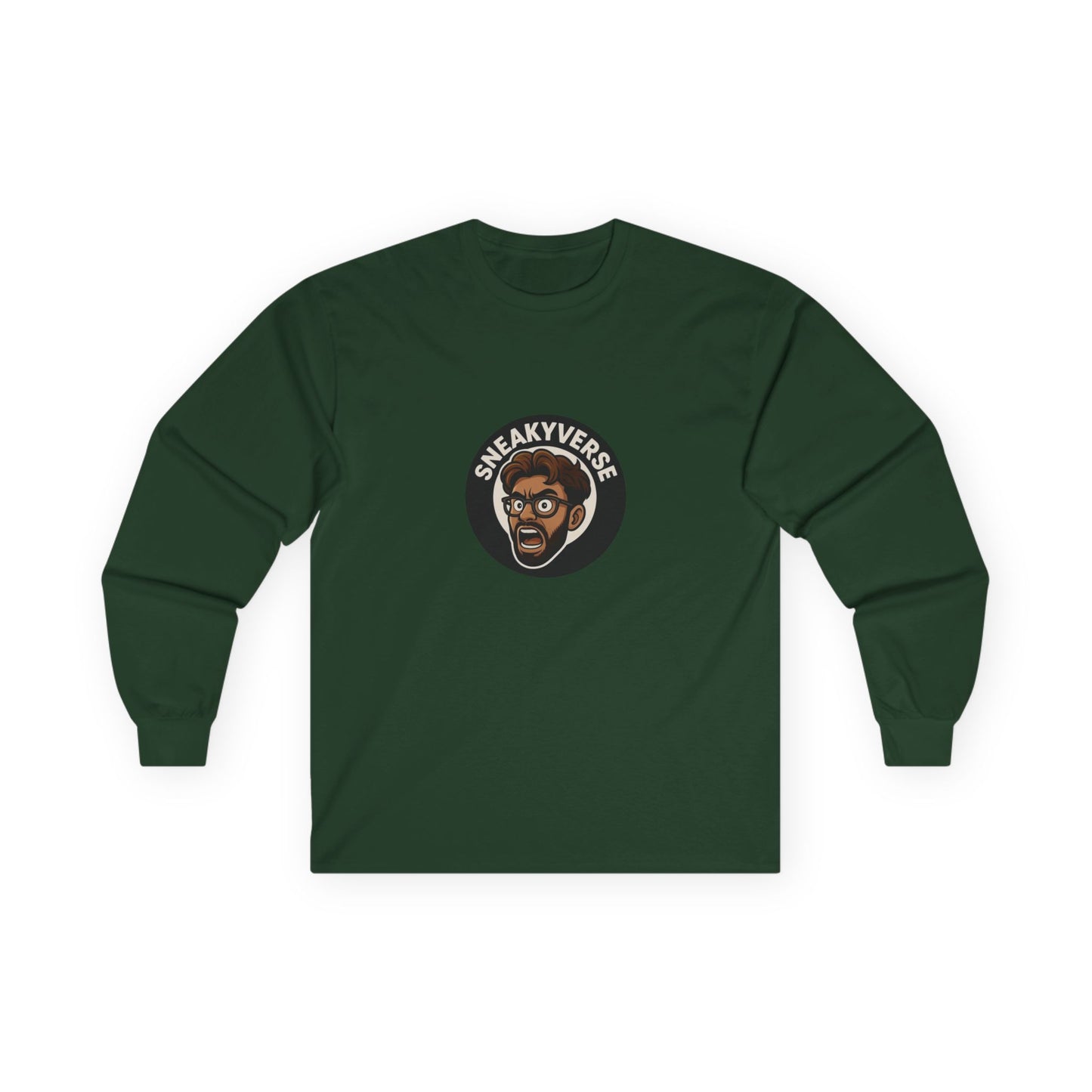 Long Sleeve Tee Shout logo 1 side (15 colors)