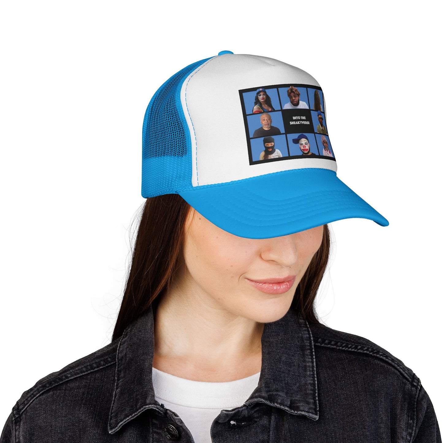 Trucker-Style Mesh Snapback Cap SneakyVerse Bunch (25 colors)