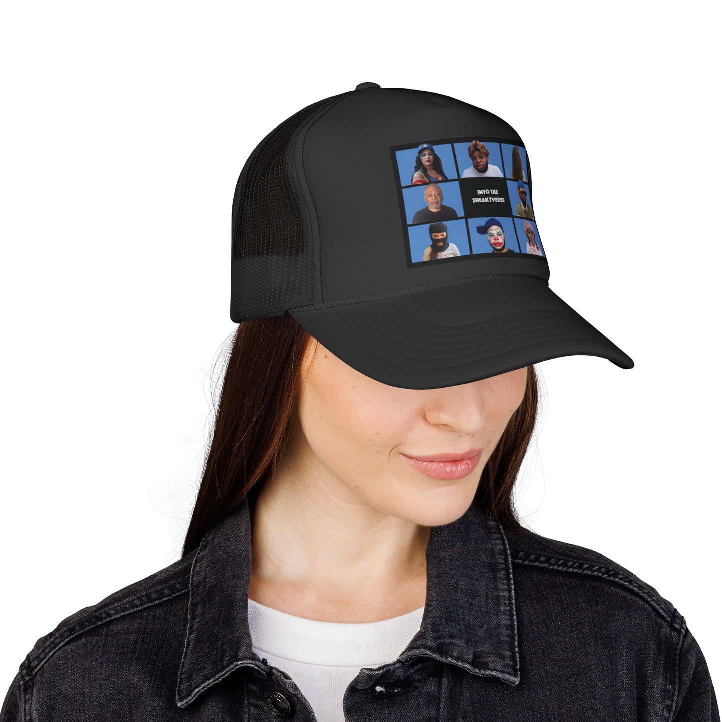 Trucker-Style Mesh Snapback Cap SneakyVerse Bunch (25 colors)