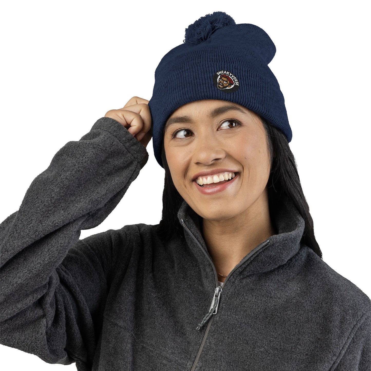 Pom-Pom Beanie SneakVerse Shout logo (17 colors)