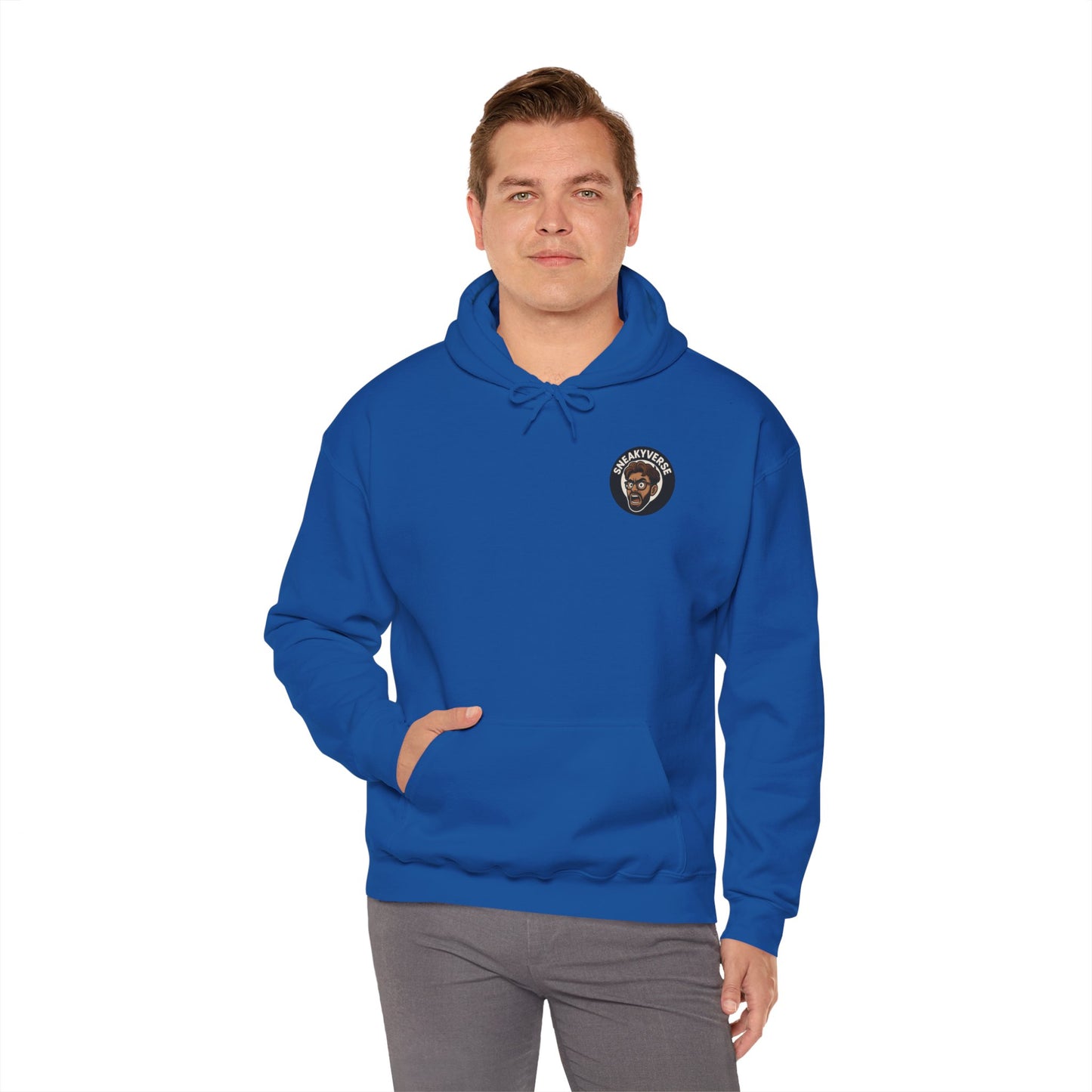 Medium Weight Hoodie Shout logo front (12 colors)