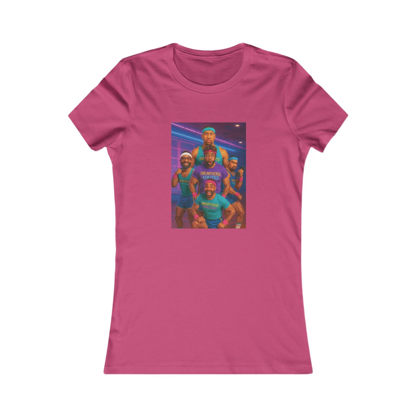 Ladies Slimfit Tee Sneakyverse Athletics Retro Musclemen 2 sides