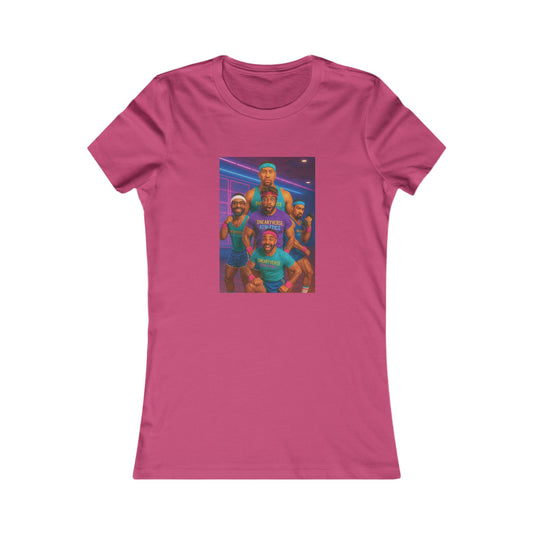 Ladies Slimfit Tee Sneakyverse Athletics Retro Musclemen 2 sides
