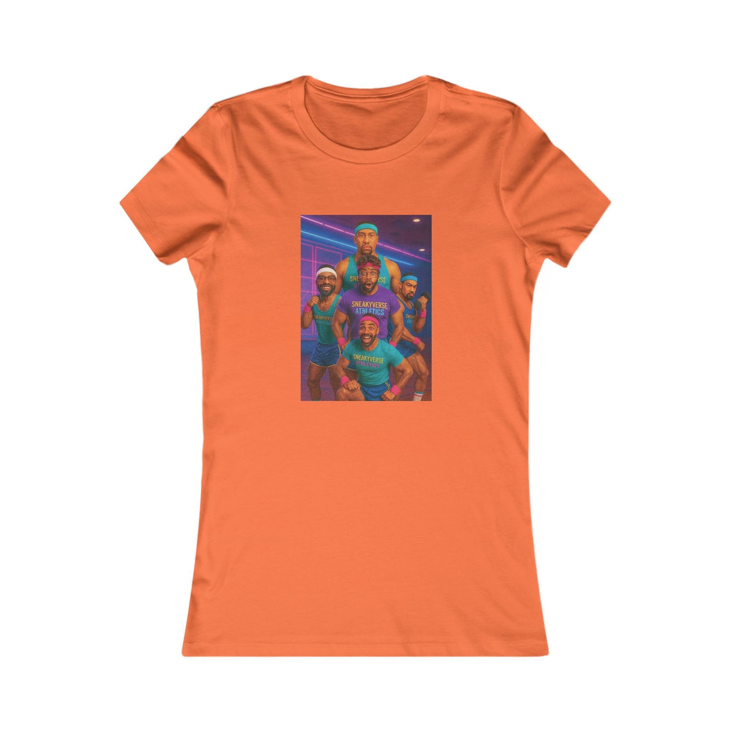 Ladies Slimfit Tee Sneakyverse Athletics Retro Musclemen 2 sides