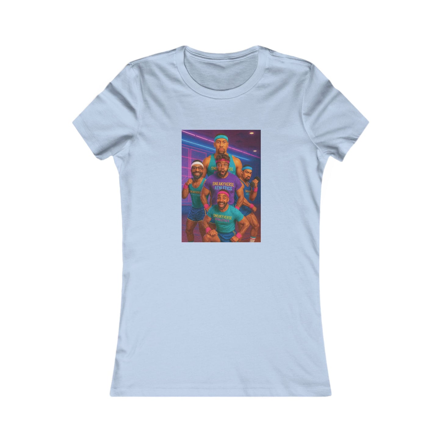 Ladies Slimfit Tee Sneakyverse Athletics Retro Musclemen 2 sides