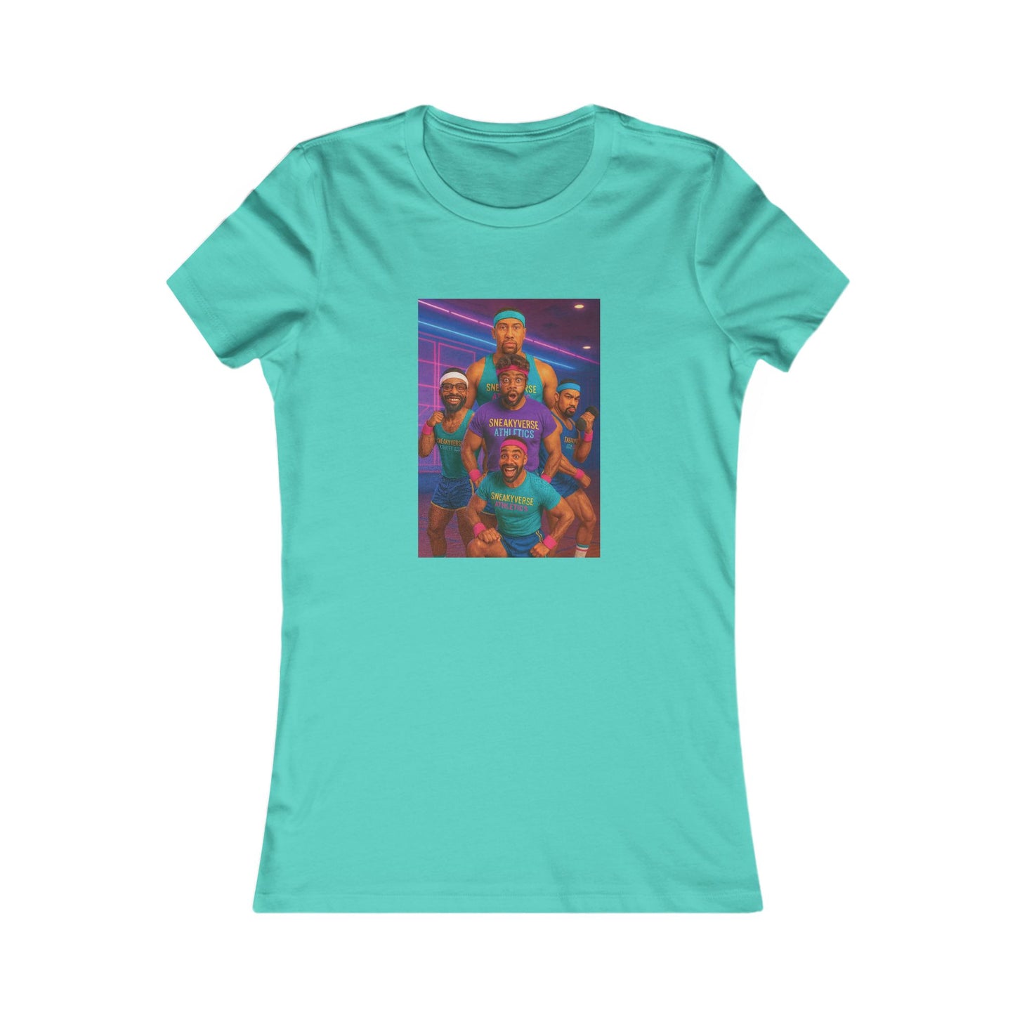 Ladies Slimfit Tee Sneakyverse Athletics Retro Musclemen 2 sides