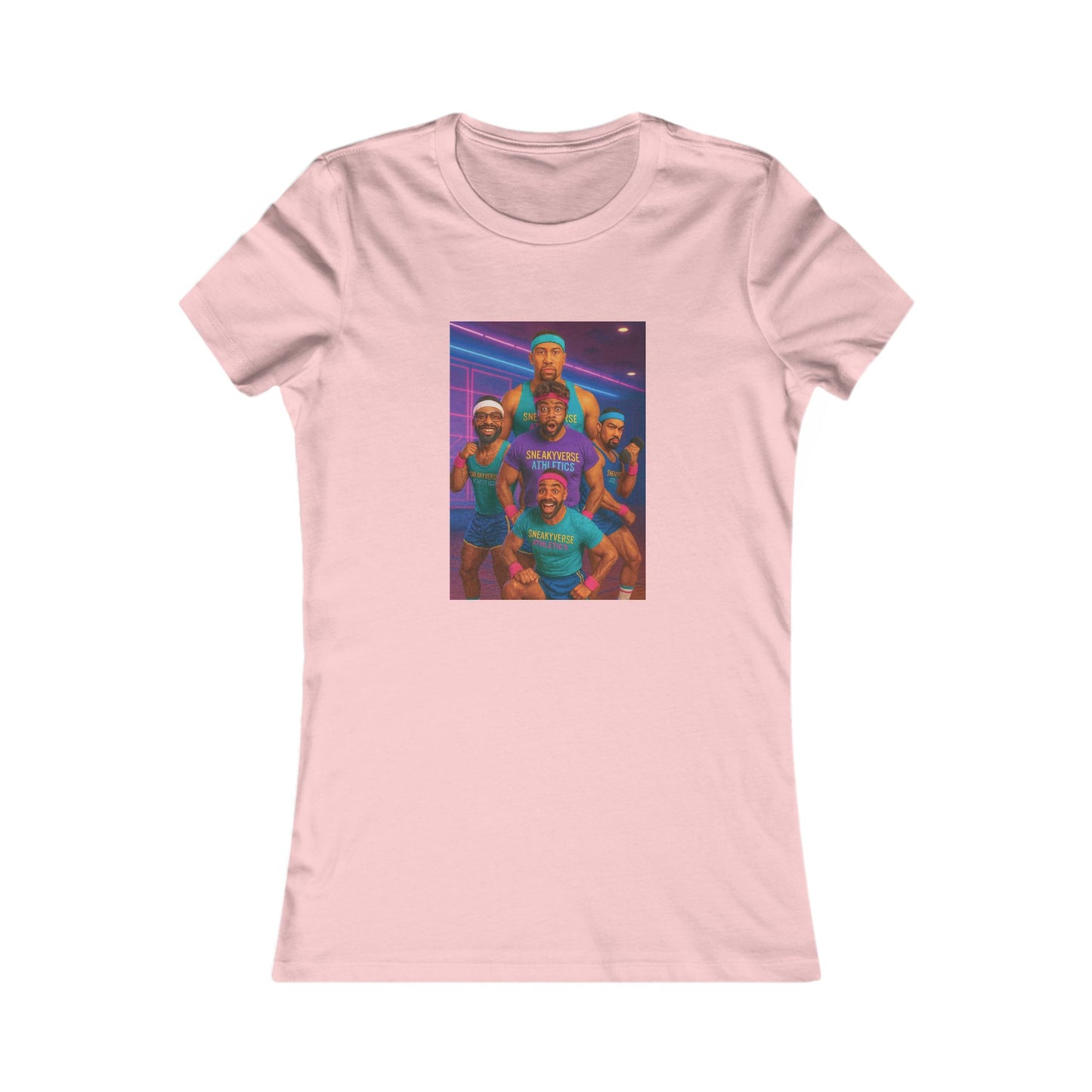 Ladies Slimfit Tee Sneakyverse Athletics Retro Musclemen 2 sides