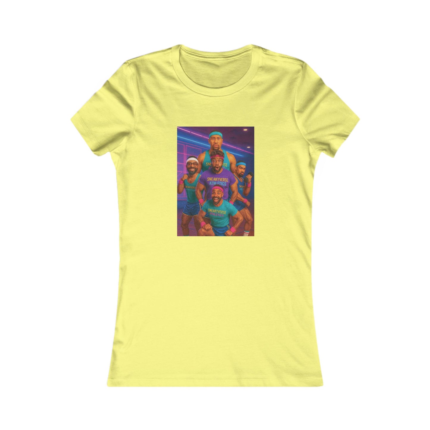 Ladies Slimfit Tee Sneakyverse Athletics Retro Musclemen 2 sides