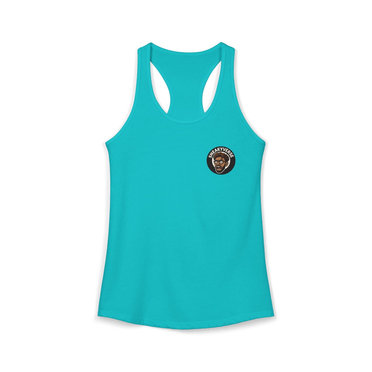 Ladies' Racerback Tank SneakyVerse Shout logo 2 sides