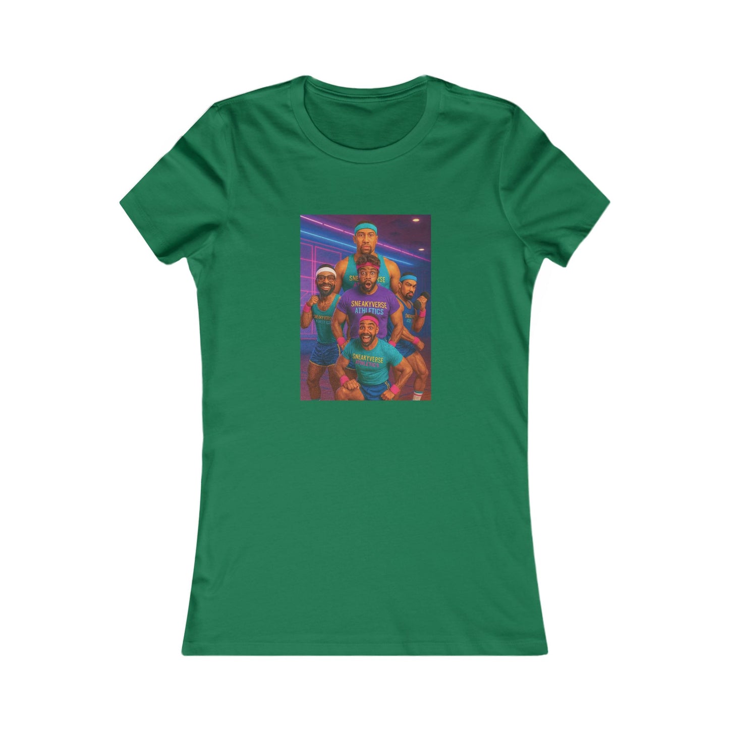 Ladies Slimfit Tee Sneakyverse Athletics Retro Musclemen 2 sides