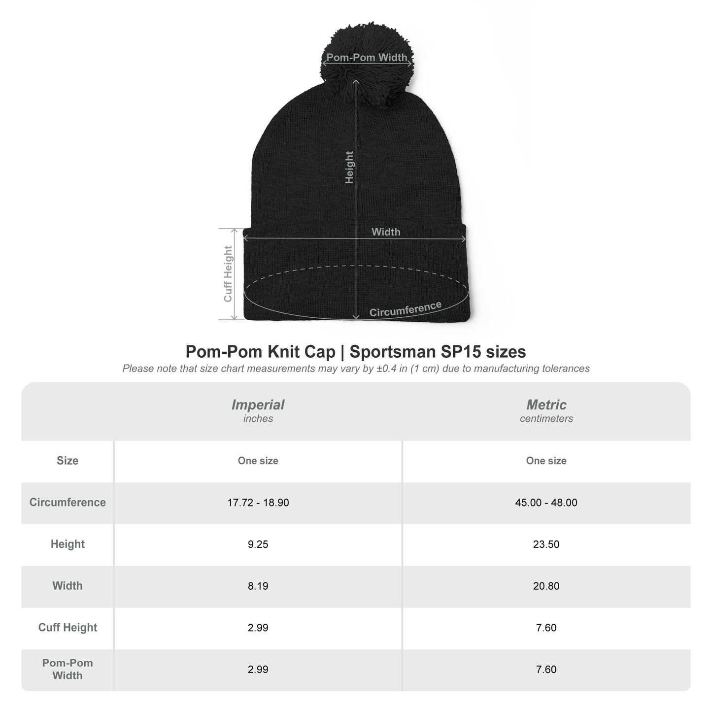 Pom-Pom Beanie SneakVerse Shout logo (17 colors)