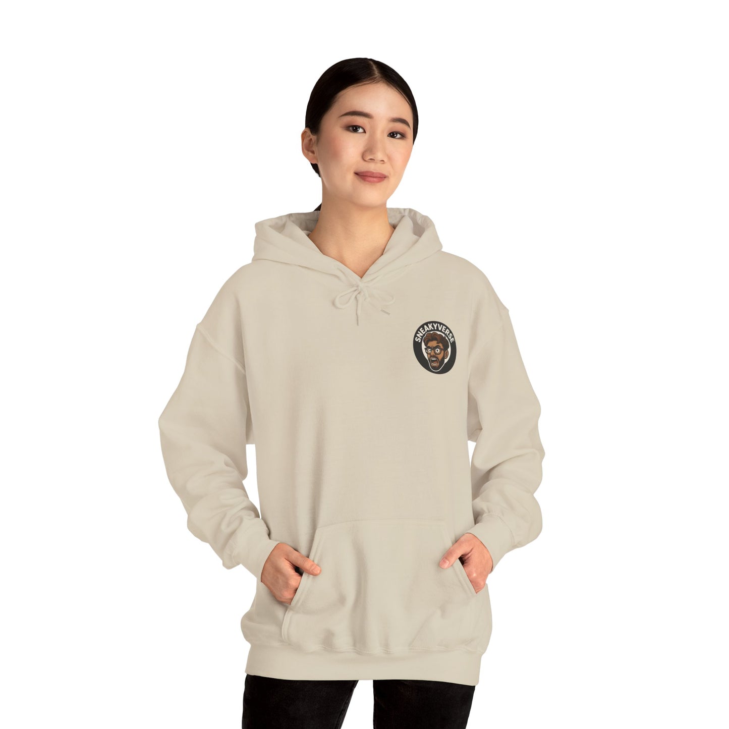 Medium Weight Hoodie Shout logo front (12 colors)